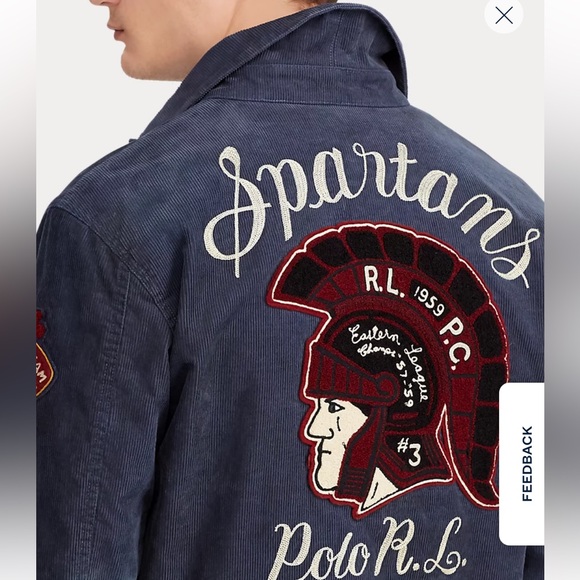 Embroidered Corduroy Jacket -Norfolk Blue - Picture 7 of 15